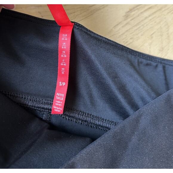 SPANX Leggings Moto Faux Leather Biker High Waisted GYM Ankle Stretch Sexy S - Picture 3 of 9